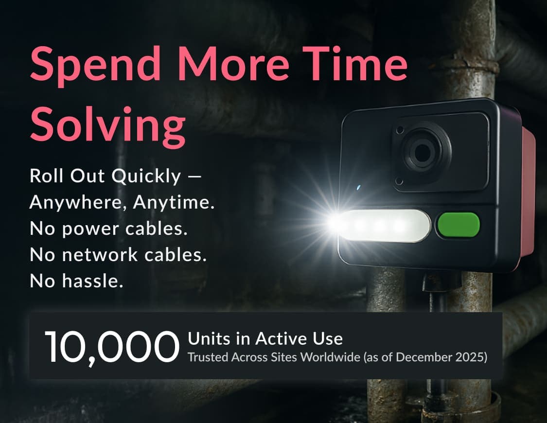 その余白が、現場を変える: 自社開発の「カメラ」と「AIソフトウェア」。配線工事不要なリモート点検ソリューション