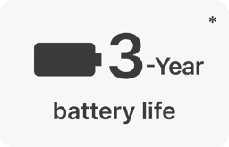 3 years battery life