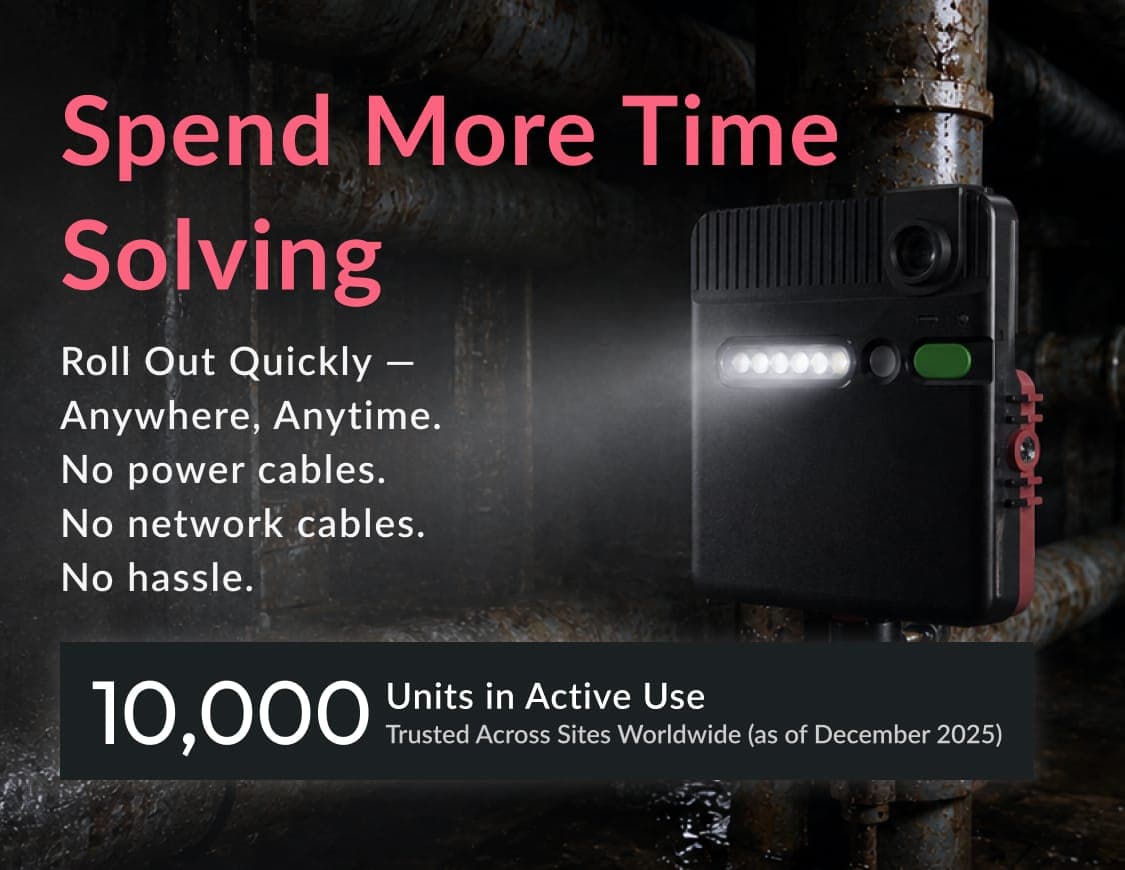 Spend More Time Solving: Roll Out Quickly — Anywhere, Anytime. No power cables. No network cables. No hassle.